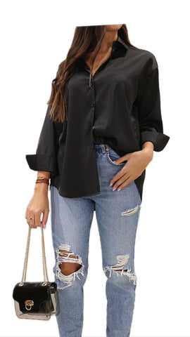 Chemise Gossip crêpe noir