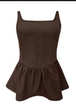 Haut camisole marron