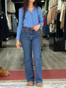 JEANS GOSSIP straight bleu stone