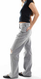 Jean  stradivarius wide leg déchirer