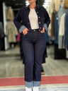 JEANS GOSSIP À REVERS BRUTE