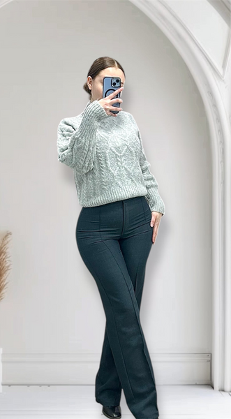 Pantalon tergal gris ancre