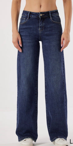 Jean Gossip taille basse bleu