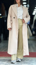 Manteau cachemire extra long beige