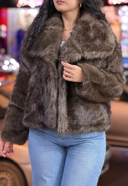 Veste en fourrure  marron gossip