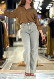 Chemise gossip  satiné taupe foncée