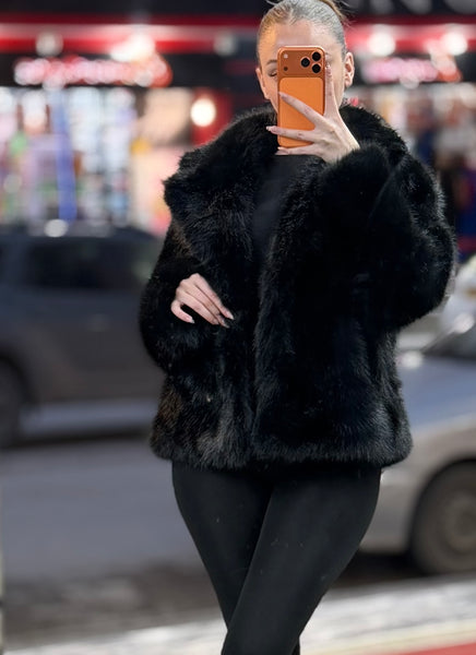 Veste en fourrure Gossip Noir