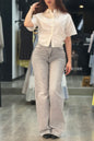 Jean Wide leg gris extra long