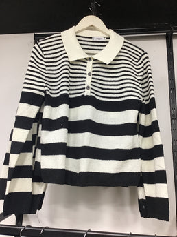 Pull à rayures noir et blanc