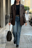 Blazer en cuir stradivarius