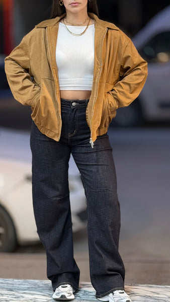 Blouson en daim stradivarius