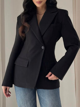Blazer oversize croisé noir