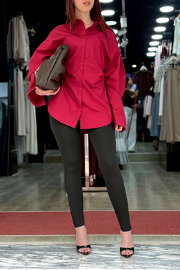Chemise travaillé bordeaux