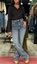 Jean Gossip flare fit extra long