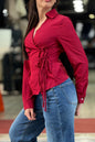 Blouse gothiques bordeaux