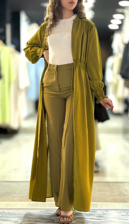Gilet gossip détail galon vert
