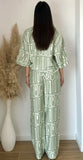 Ensemble chemise abstrait vert