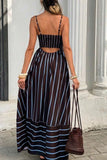 Robe rayée détail dos