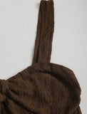 Haut en dentelle marron