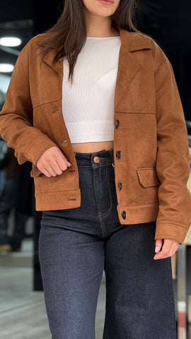 Veste en daim courte Gossip