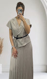 Robe gossip avec ceinture gris