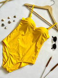 Maillot une piece jaune