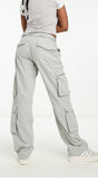 Pantalon cargo ample à poches zippées