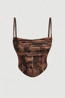 Haut corset marron