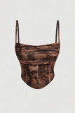 Haut corset marron