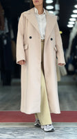 Manteau cachemire extra long beige