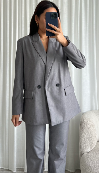 Blazer oversize gris