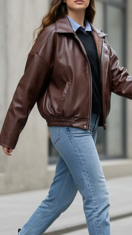 Bombers  simili bordeaux