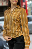 Chemise rayée a fronces