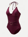 Ensemble maillot une pièces et paréo