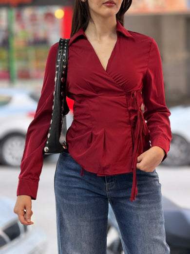 Blouse gothiques bordeaux
