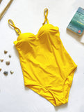 Maillot une piece jaune