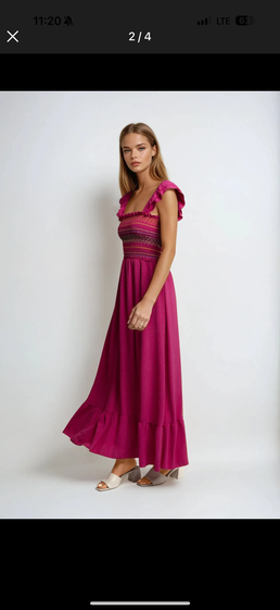 Robe zigzag rose