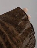 Haut en dentelle marron