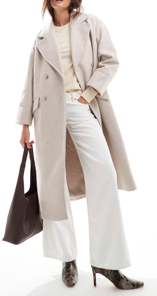 Manteau chiné stradivarius