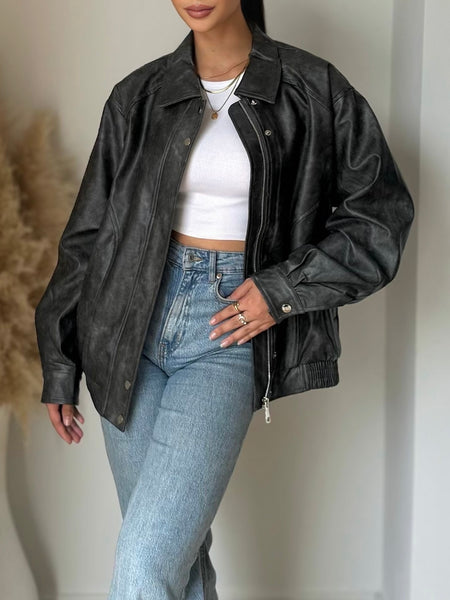 Bombers en cuir vintage