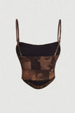 Haut corset marron