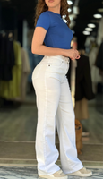 Jean gossip  Norfy wide blanc