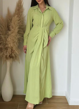 Robe  longue Gossip col vert