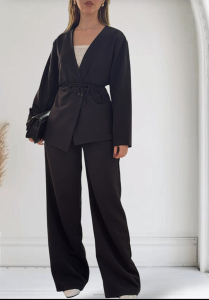 Ensemble Gossip noir blazer manche