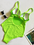 Maillot une pièce croisé vert