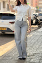 Jean Wide leg gris extra long