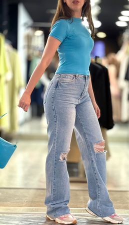 Jeans gossip Wide leg déchiré
