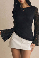 Haut dentelle imprimer floral