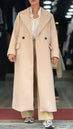 Manteau cachemire extra long beige
