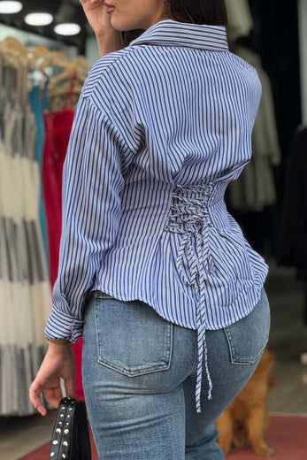 Chemise rayé a ficelle